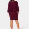 Scoop Neck Blouson Sweater Midi Dress